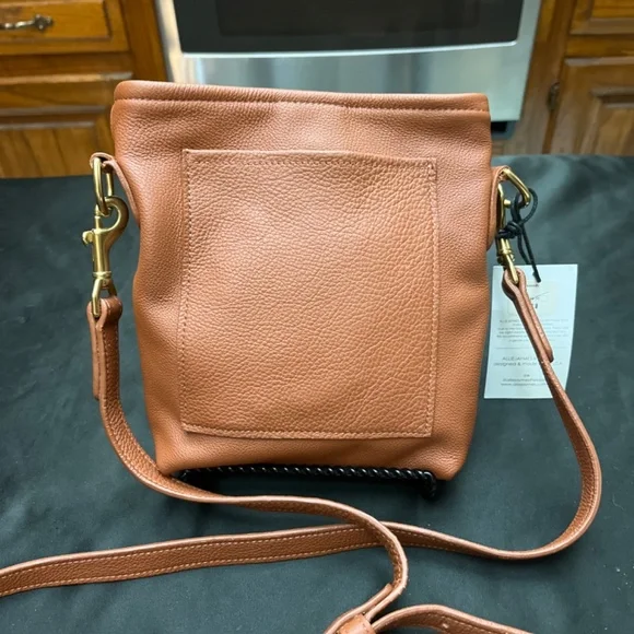 NWT, Beautiful, Hand Crafted Leather, Small Bucket Bag by AllieJaymes. - Picture 6 of 16